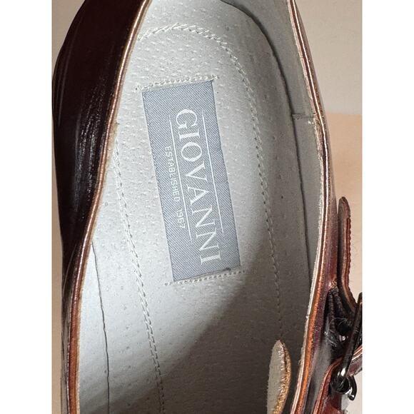 Size 11 Giovanni Amato Brown Leather Monk Strap Dress Shoes main image 8